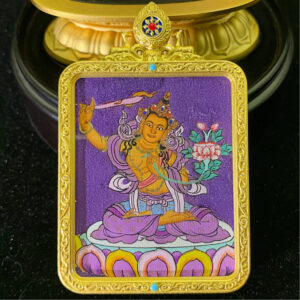 The Flame of Transcendental Wisdom: Hand-painted Manjushri Thangka