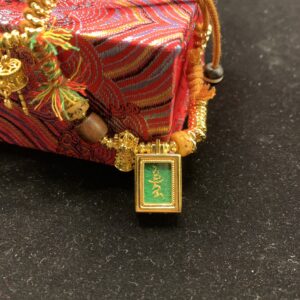Green Tara "Eternal Protection" Thangka Braided Bracelet - Hand-painted Sacred Jewelry
